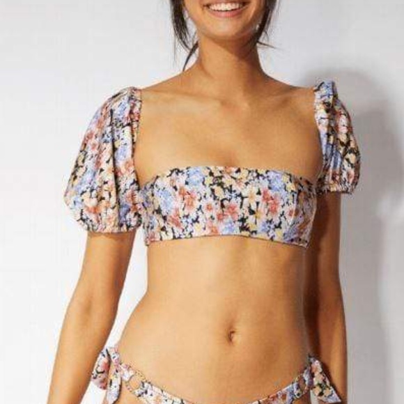 Minkpink Thelma Puff Sleeve Bandeau Top - Picture 1 of 3